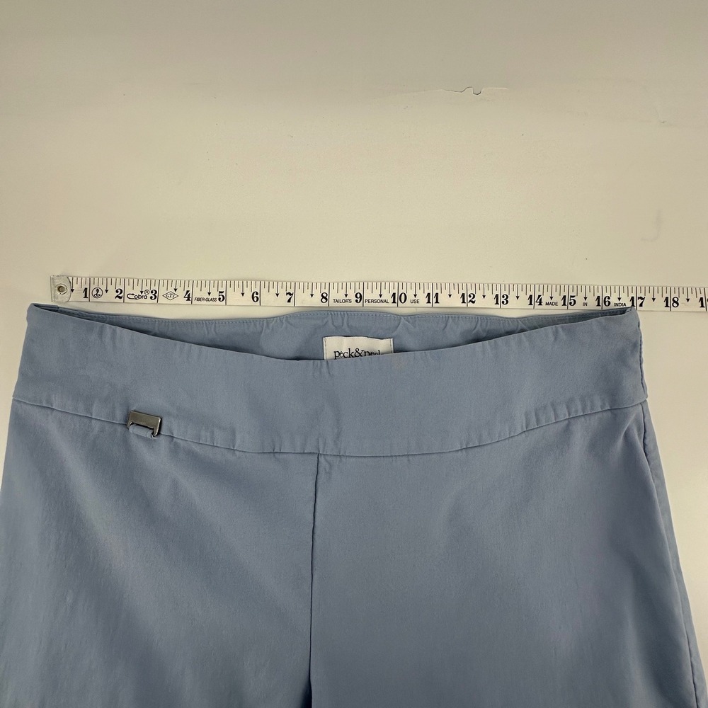 Peck & Peck Bermuda Shorts Womens 16 Blue Stretch Coastal Modest Slimming Panel - Picture 6 of 10